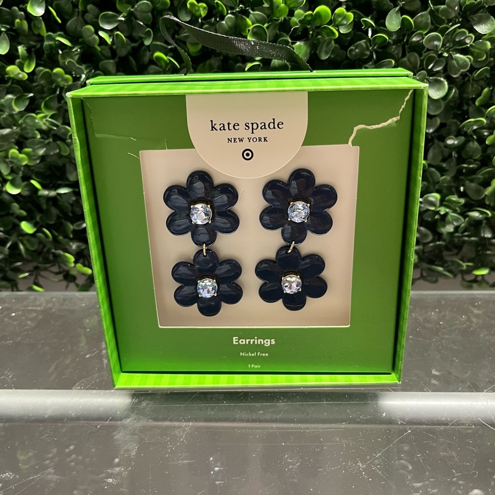 kate spade Midnight Blue Floral Earrings